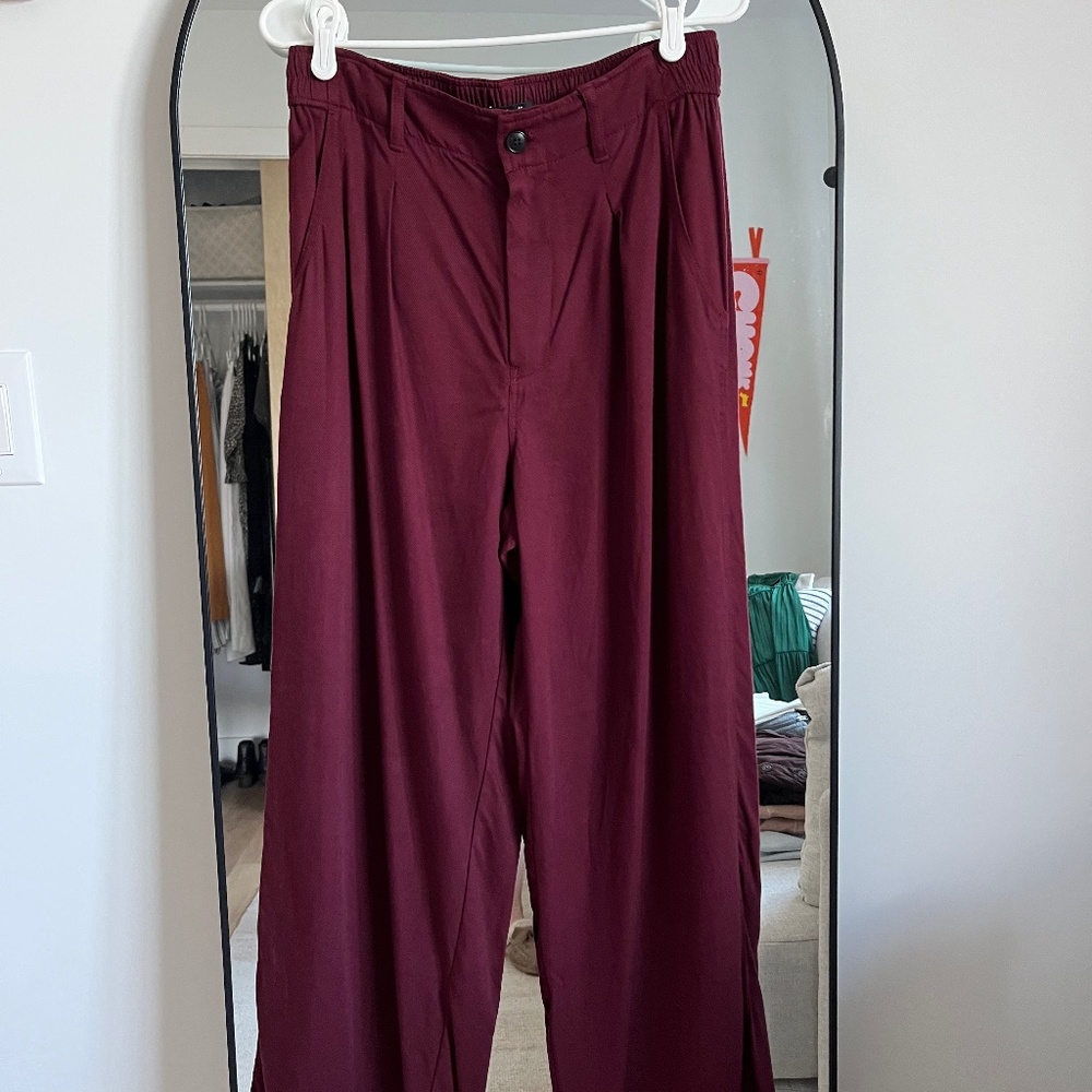Madewell Neale Wide Straight-Leg Drapeweave Pant